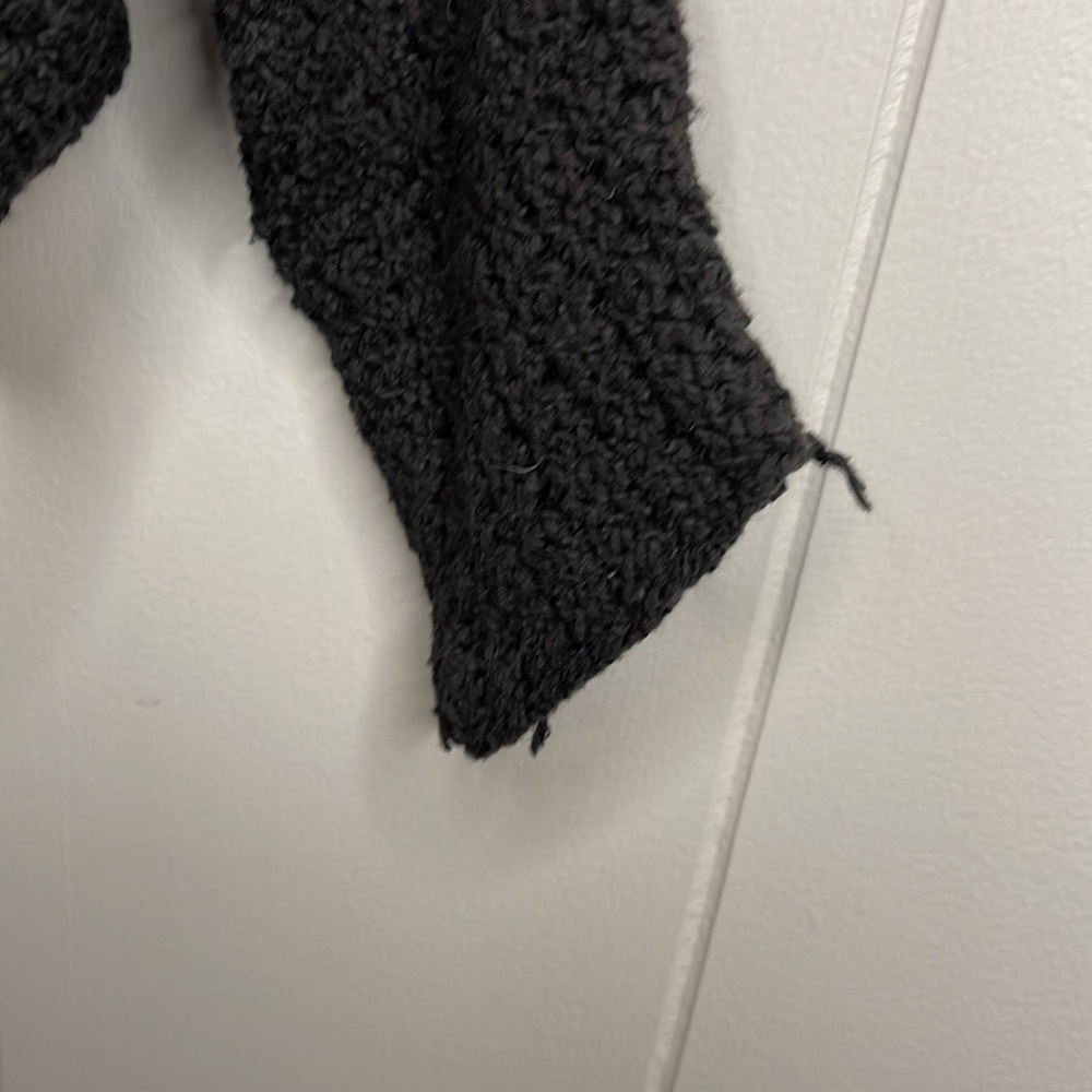 Free People Black Crop Knit V Neck Sweater - Picture 5 of 6